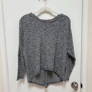 Matilda Jane Gray Women's Kaya Knit Top Open Back Small